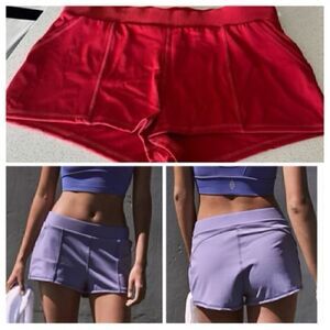 NWOT Free people Movement Mid Rise Move On Micro Red Shorts Activewear Nylon